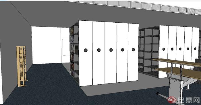图书馆室内设计su模型(3)