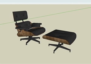 某办公室内老板座椅设计SU(草图大师)模型