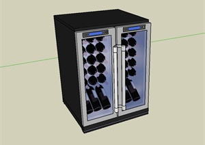 现代冷柜设计SU(草图大师)模型