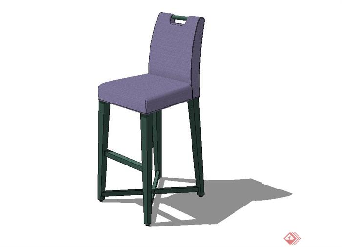 现代高架座椅设计su模型(1)