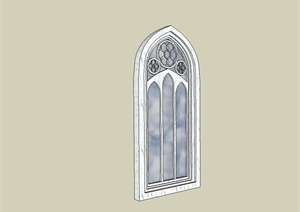某宗教建筑窗户设计SU(草图大师)模型