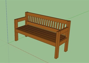 某现代公园长椅设计SU(草图大师)模型