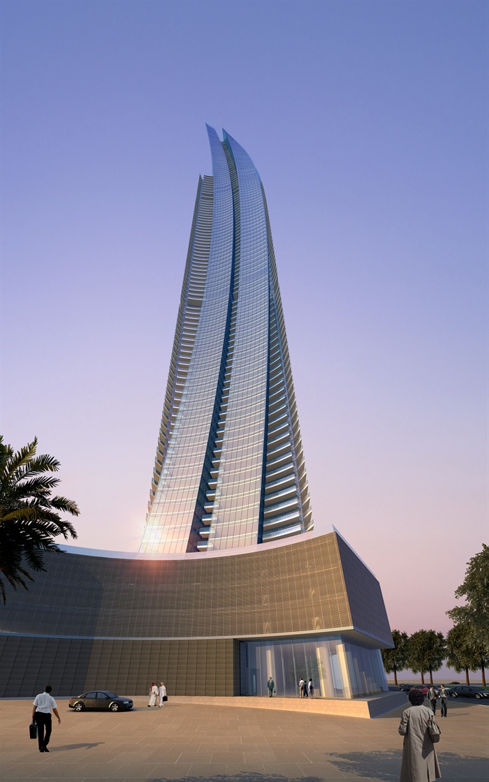 超高层某办公酒店建筑设计3DMAX模型 PSD效果图2