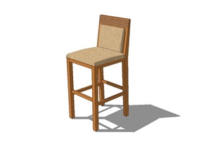 现代风格吧台坐凳椅设计SU(草图大师)模型