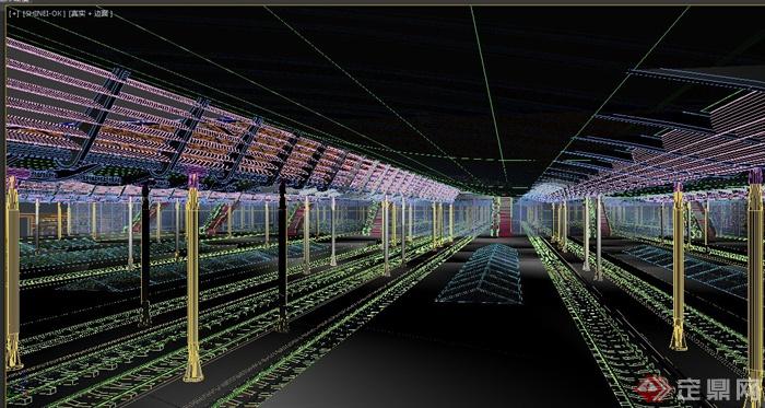 现代高铁站建筑设计3DMAX模型+jpg效果图(6)