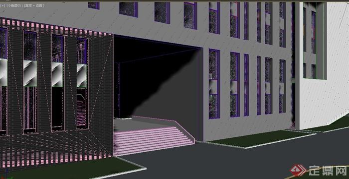 黄昏现代办公楼建筑设计3DMAX模型(5)