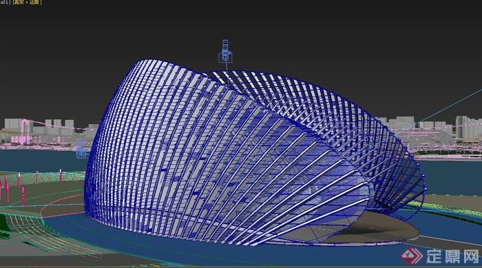 异形艺术馆建筑设计3DMAX模型(3)