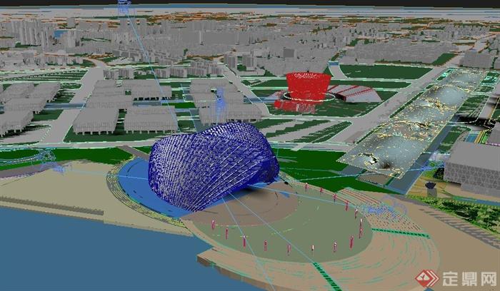 异形艺术馆建筑设计3DMAX模型(4)