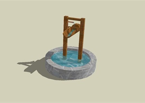 某庭院水井设计SU(草图大师)模型