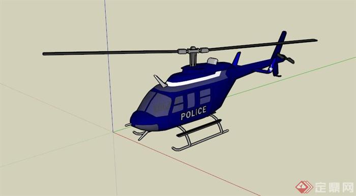 现代警用直升机SU模型(1)