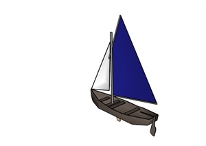 某现代帆船设计SU(草图大师)模型