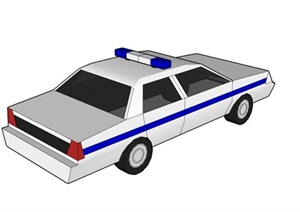 某现代经典警车设计SU(草图大师)模型