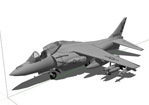 某现代战斗飞机设计SU(草图大师)模型