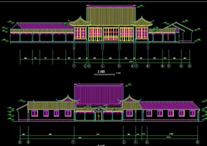 生态园垂钓休息区建筑设计CAD方案图