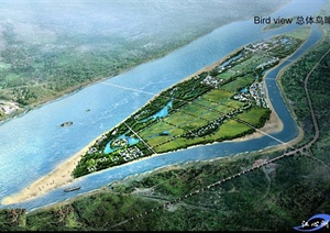 某地江心洲农业生态旅游度假区规景观规划设计JPG方案图
