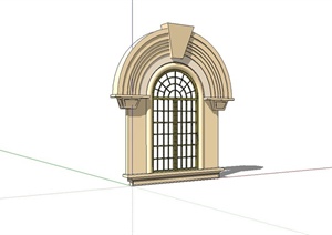 欧式住宅窗子设计SU(草图大师)模型