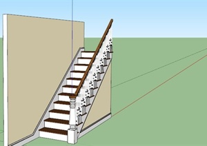 室内欧式楼梯设计SU(草图大师)模型