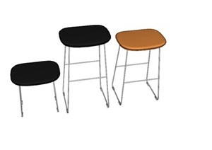 某现代简约椅子设计合集SU(草图大师)模型