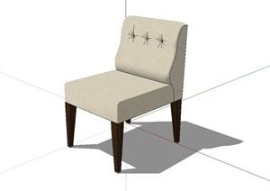 某现代简约风格座椅设计SU(草图大师)模型