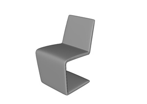 现代简约底座镂空椅子SU(草图大师)模型