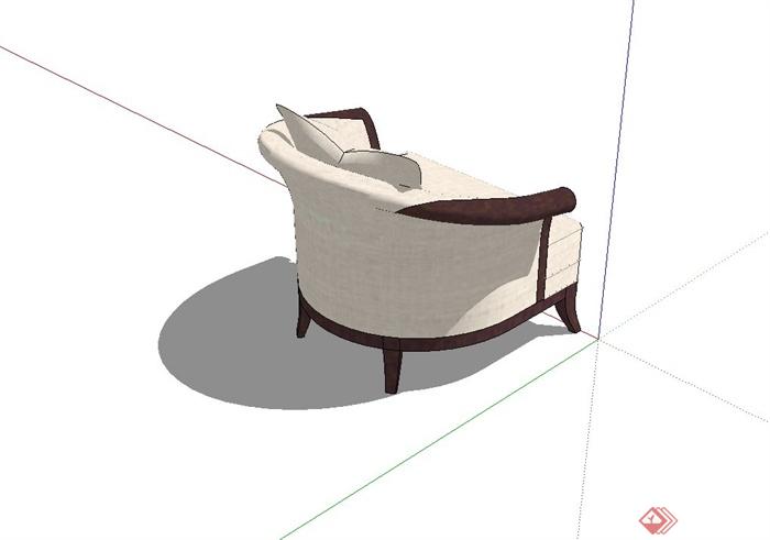 某现代室内沙发椅设计su模型(3)