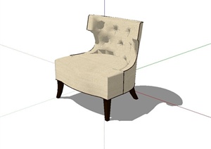 简欧风格沙发椅子设计SU(草图大师)模型