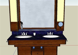 室内洗手柜设计SU(草图大师)模型