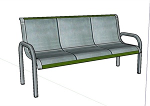 室外铁艺长椅设计SU(草图大师)模型