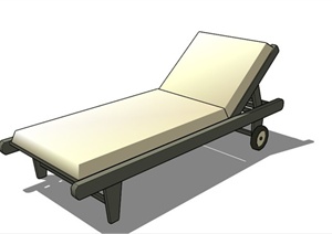 现代户外躺椅设计SU(草图大师)模型
