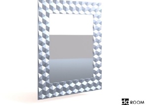 某室内现代卫生间镜子设计3d模型