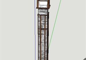 园林景观节点庭院灯柱设计SU(草图大师)模型