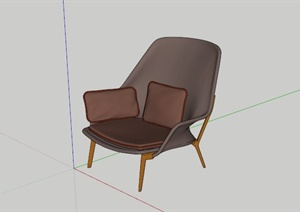 现代简约沙发椅SU(草图大师)模型