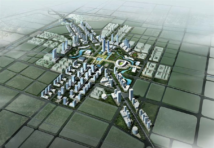 某城市新区概念性规划设计方案高清pdf文本