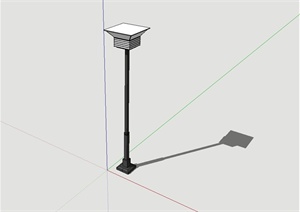 某街道路灯灯柱设计SU(草图大师)模型