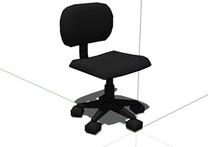 现代风格办公电脑椅设计SU(草图大师)模型