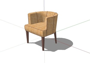 室内现代沙发椅设计SU(草图大师)模型