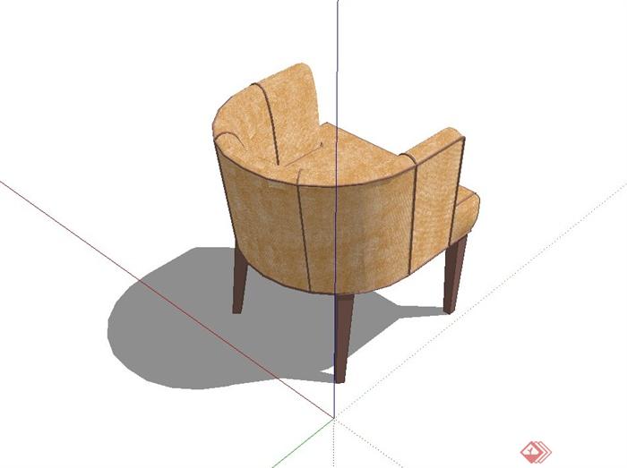 室内现代沙发椅设计su模型(3)