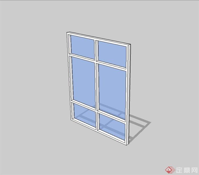 现代风格玻璃窗设计su模型(1)