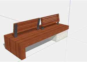 现代户外椅子坐凳SU(草图大师)模型