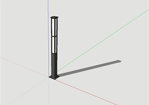 简单的景观灯柱水SU(草图大师)模型