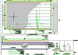 园林景观节点防腐木园桥设计CAD图