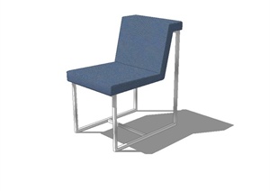 现代简约风格皮革椅子设计SU(草图大师)模型