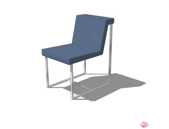 现代简约风格皮革椅子设计su模型(1)