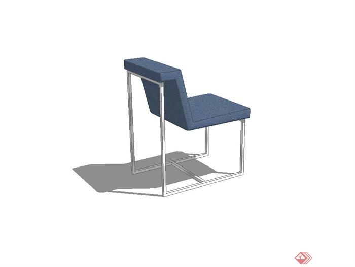 现代简约风格皮革椅子设计su模型(3)