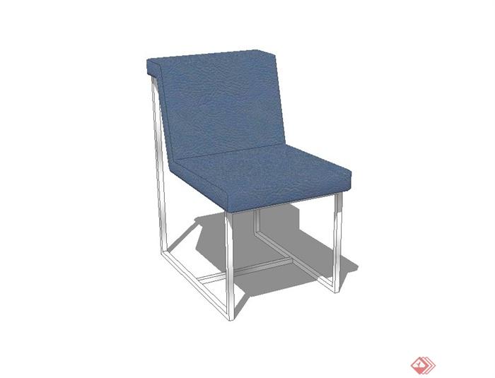 现代简约风格皮革椅子设计su模型(2)