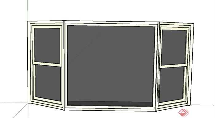 室内装饰拱形窗子设计SU模型(1)