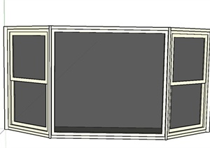 室内装饰拱形窗子设计SU(草图大师)模型