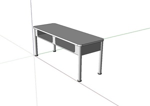 某现代风格学生桌子设计SU(草图大师)模型