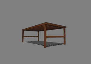 现代木质坐凳设计SU(草图大师)模型