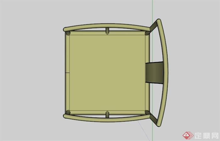古典中式线条简洁椅子SU模型